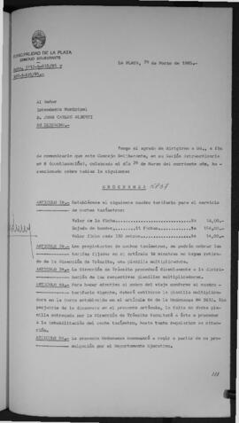 Ordenanza n° 5837 de 1985