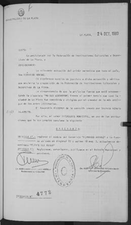 Ordenanza n° 4772 de 1980