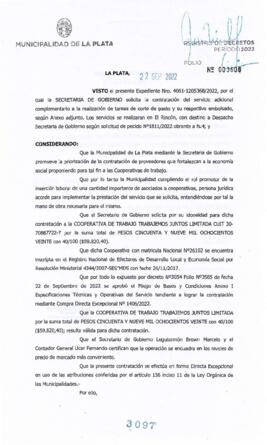 Decreto nº 3097 de 2022, GARRO, Julio cesar