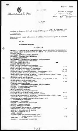 Decreto n° 832 de 2005, Alak, Julio Cesar