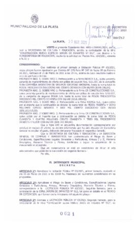 Decreto nº 621 de 2021, GARRO, Julio cesar