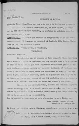 Ordenanza n° 1573 de 1949