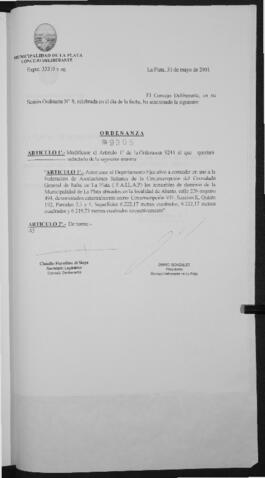 Ordenanza n° 9305 de 2001