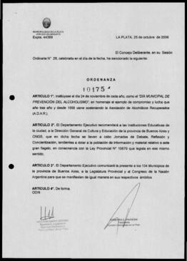 Ordenanza n° 10175 de 2006