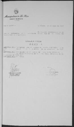 Ordenanza n° 8643 de 1996