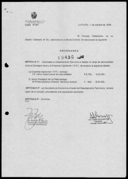 Ordenanza n° 10436 de 2008