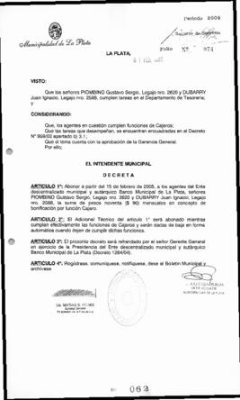 Decreto n° 62 de 2005, Alak, Julio Cesar