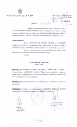Decreto nº 483 de 2021, GARRO, Julio cesar