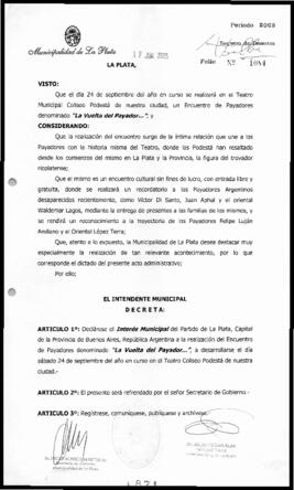 Decreto n° 871 de 2005, Alak, Julio Cesar