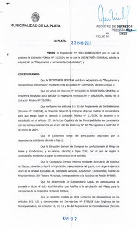 Decreto nº 897 de 2024, ALAK, Julio Cesar