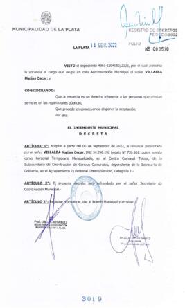 Decreto nº 3019 de 2022, GARRO, Julio cesar