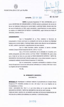 Decreto nº 3076 de 2022, GARRO, Julio cesar