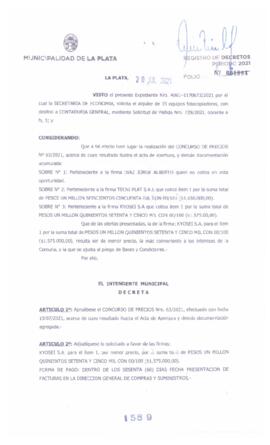 Decreto nº 1589 de 2021, GARRO, Julio cesar