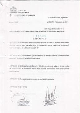 Ordenanza nº 11530 de 2017