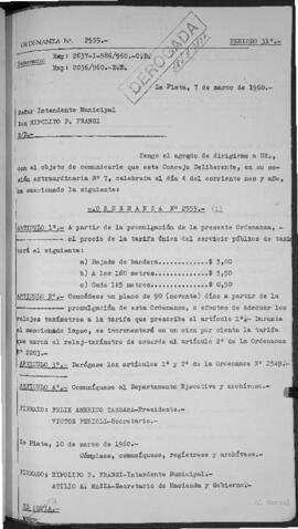 Ordenanza n° 2555 de 1960