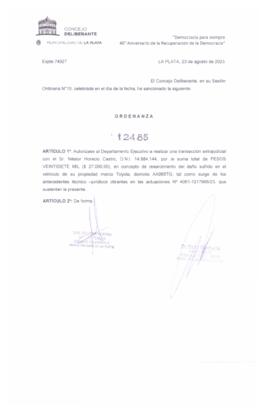 Ordenanza nº 12485 de 2023