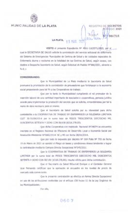 Decreto nº 607 de 2021, GARRO, Julio cesar