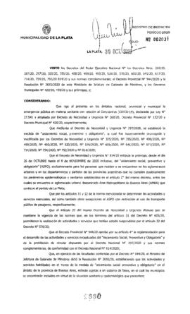 Decreto nº 1660 de 2020, GARRO, Julio cesar