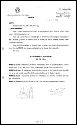 Decreto n° 2278 de 2013, Bruera, Oscar Pablo