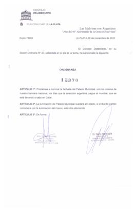 Ordenanza nº 12370 de 2022