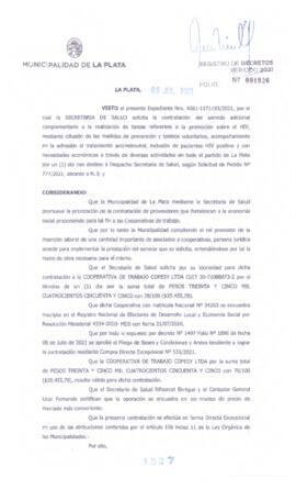 Decreto nº 1527 de 2021, GARRO, Julio cesar