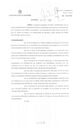 Decreto nº 2059 de 2020, GARRO, Julio cesar