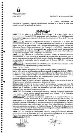 Ordenanza nº 9862 de 2004