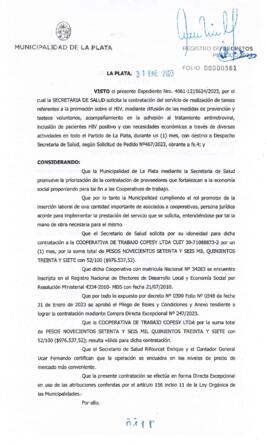 Decreto nº 411 de 2023, GARRO, Julio cesar