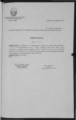 Ordenanza n° 9308 de 2001
