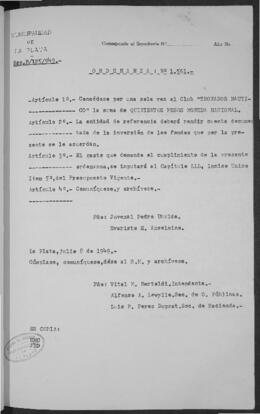 Ordenanza n° 1561 de 1949