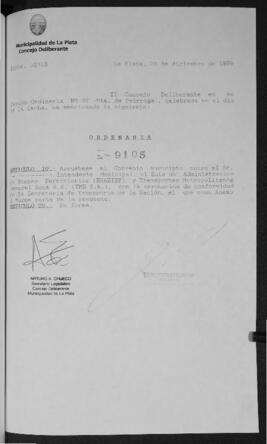 Ordenanza n° 9105 de 1999