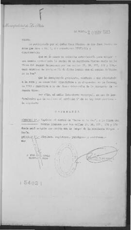 Ordenanza n° 5402 de 1983