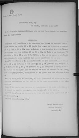 Ordenanza n° 0081 de 1927