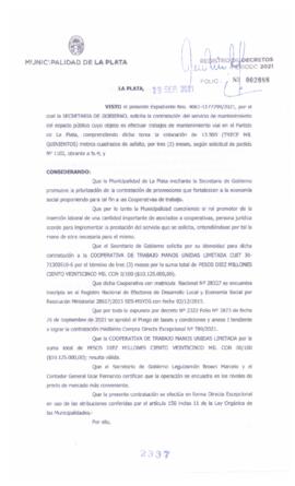 Decreto nº 2337 de 2021, GARRO, Julio cesar