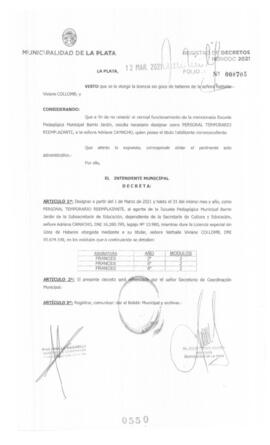 Decreto nº 550 de 2021, GARRO, Julio cesar