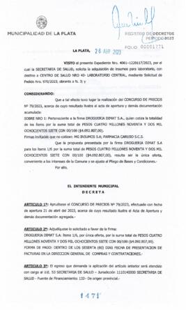 Decreto nº 1471 de 2023, GARRO, Julio cesar