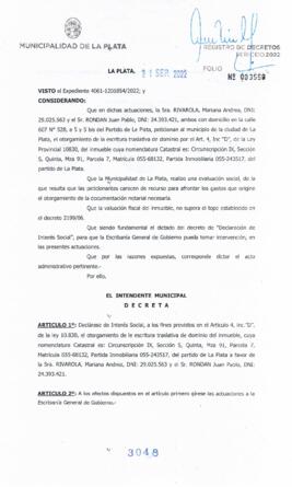 Decreto nº 3048 de 2022, GARRO, Julio cesar