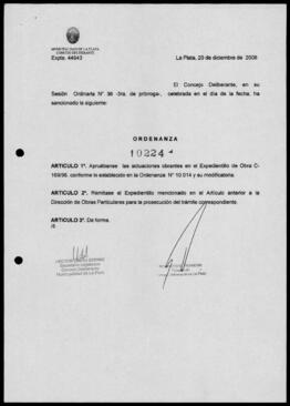 Ordenanza n° 10224 de 2006