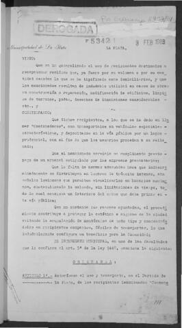 Ordenanza n° 05342 de 1983