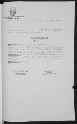 Ordenanza n° 9306 de 2001