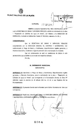 Decreto nº 584 de 2021, GARRO, Julio cesar