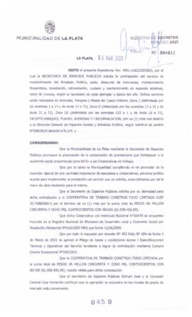Decreto nº 459 de 2021, GARRO, Julio cesar