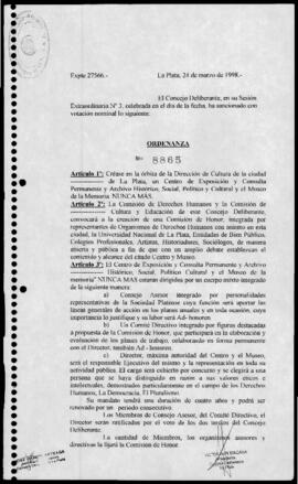 Ordenanza n° 8865 de 1998