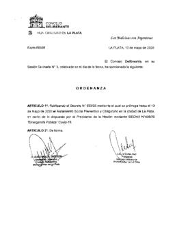 Ordenanza nº 11927 de 2020