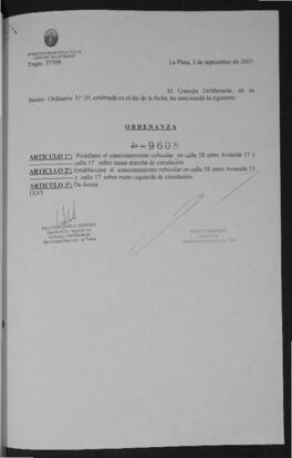 Ordenanza n° 9608 de 2003