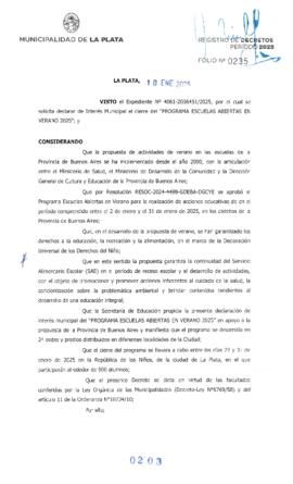 Decreto nº 203 de 2025, ALAK, Julio Cesar