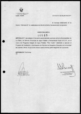 Ordenanza n° 10818 de 2011