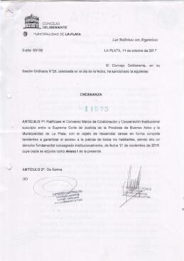 Ordenanza nº 11575 de 2017