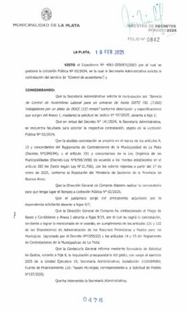 Decreto nº 476 de 2025, ALAK, Julio Cesar