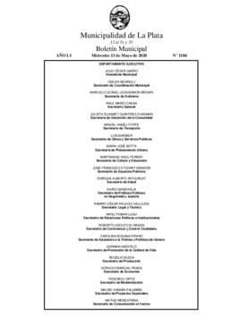Boletín Municipal nº 1184 - miércoles, 13 de mayo de 2020